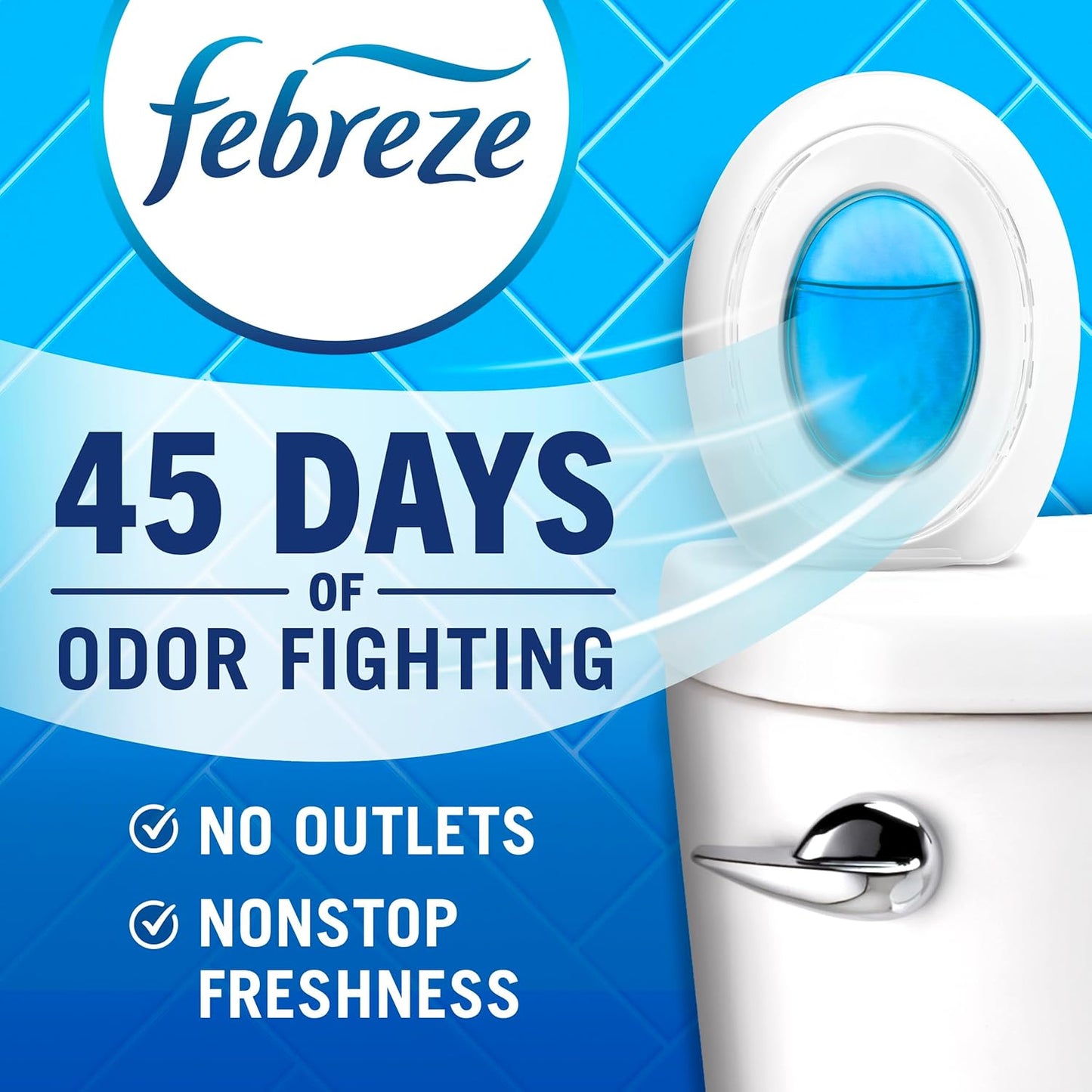 Febreze Bathroom Air Freshener, Odor-Fighting, Plug In Alternative, Air Fresheners for Home and Bathroom and Kitchen, Closet Air Fresheners, Pet & Litter Box Odor Fighter, Gain Original Scent, 4 Count