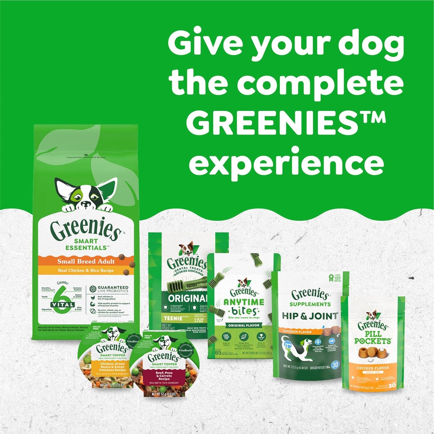 Greenies Original Teenie Dental Dog Treats, 12 oz. Pack (43 Treats)