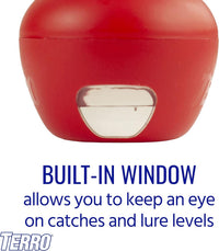 Terro Fruit Fly Traps for Indoors (4 Pack) + 180 Days of Lure Supply