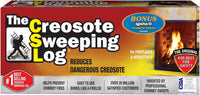 The Creosote Sweeping Log (CSL) with Bonus Ignite-O Fire Starter - Chimney Cleaner for Fireplaces and Woodstoves - Non-Toxic and Easy Cleaning Firelog