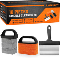 Griddle Cleaning Kit for Blackstone, Flat Top Grill Cleaning Kit with Grill Stone, Griddle Scraper & Griddle Brush Easy to Remove Stain
