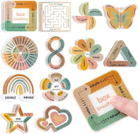 Sensory Strips for Anxiety Calming Stickers, 36Pcs 2 Textured for Mood Calming, Breathing Mindfulness Fidget Sticker for Kids, Anxiety Relief at Office & Classroom Desk