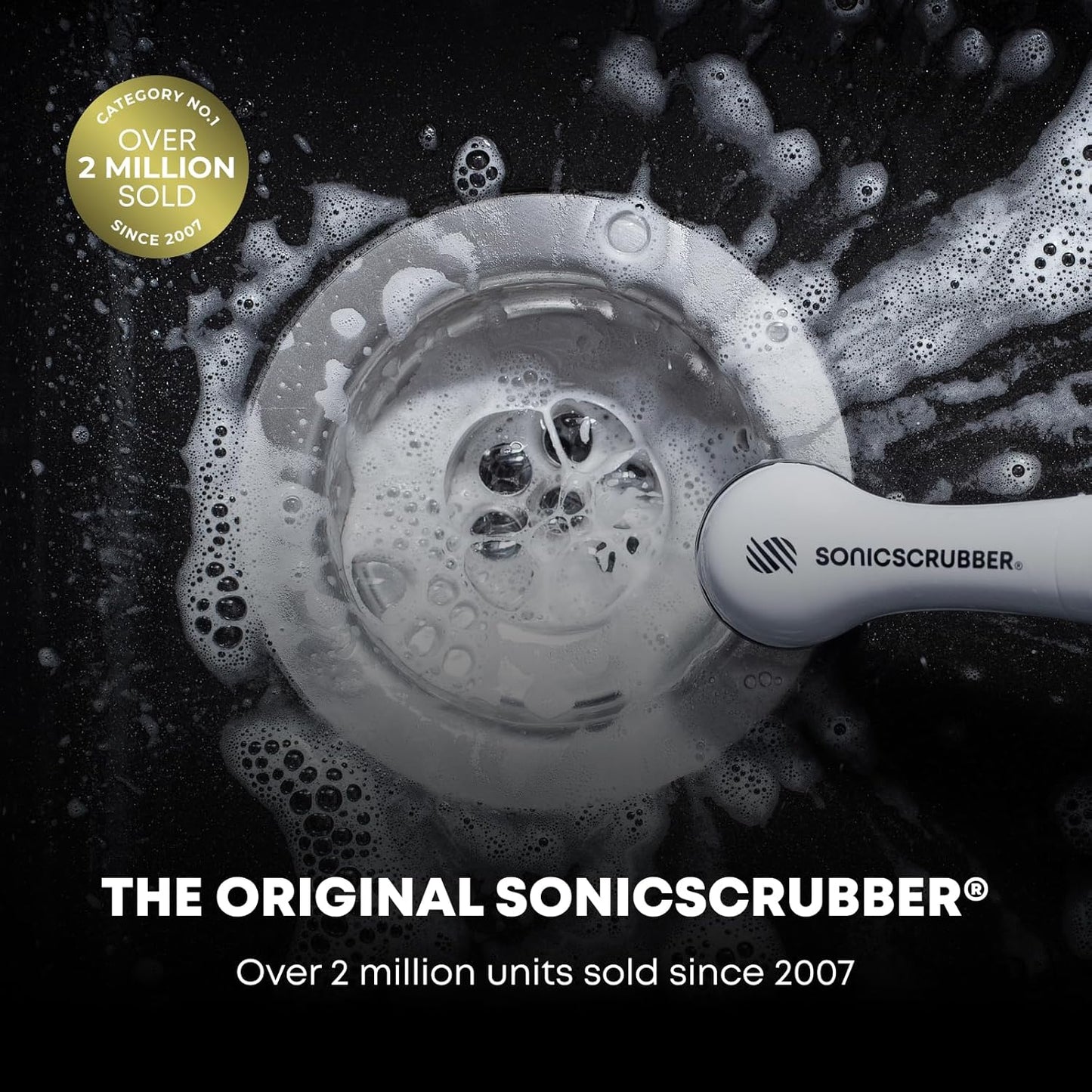 SONICSCRUBBER SonicScrubbers Sonic Scrubber Oscillating Cleaning Tool for the Kitchen and Bathroom, Grout, White