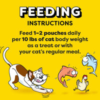 Temptations Creamy Puree with Chicken, Salmon, and Tuna Variety Pack of Lickable, Squeezable Cat Treats, 0.425 Oz Pouches, 24 Count