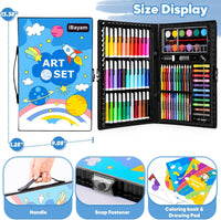 iBayam Art Supplies, 149-Pack Drawing Kit Painting Art Set Art Kits Gifts Box, Arts and Crafts for Kids Girls Boys, with Coloring Book, Crayons, Pastels, Pencils, Watercolor Pens & Cakes