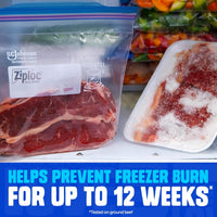 Ziploc Gallon Food Storage Freezer Bags, Stay Open Design, Easy to Fill, 80 count