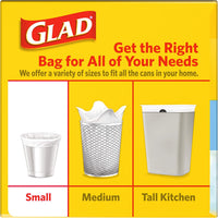 Glad OdorShield Small Trash Bags, Febreze Fresh Clean, 4 Gal, 26 Ct (Package May Vary)