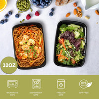 15 Pack- Meal Prep Containers 32oz, Plastic Food Prep Containers Reusable, Leakproof To Go Food Containers with Lids, BPA-Free, Microwave/Dishwasher/Freezer Safe