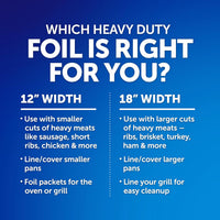Reynolds Wrap Heavy Duty Aluminum Foil Roll, Thick Heavy Duty Foil for Added Strength and Durability, Secure Easy Open and Close Tab, 12 Inches Wide, 50 Sq. Ft.
