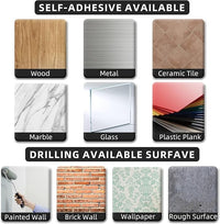 Paper Towel Holder - Self-Adhesive or Drilling, Matte Black, Upgraded Aluminum Kitchen Roll Dispenser Under Cabinet, Lighter but Stronger Than Stainless Steel!