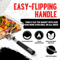 SHIZZO Grill Basket Set, Barbecue BBQ Grilling, Stainless Steel Folding Portable Outdoor Camping Rack for Fish, Shrimp, Vegetables, Cooking Accessories, Gifts for Dad, husband, Friends