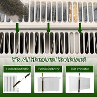 Radiator Cleaner Brush Thin Long 81cm Boar Bristles, Radiator Duster Brush Long Thin Bendable Flexible with Easy Grip Handle, Radiator Brushes for Cleaning Dust Inside Vanes and Backside