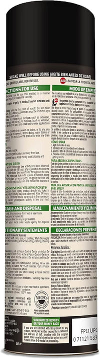 Spectracide Carpenter Bee and Ground Nesting Yellow Jacket Foaming Aerosol, 16-Ounce