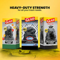 Glad Large 30 Gallon Trash Bags, Clorox Mountain Air Heavy Duty Garbage Bags, Forceflex with Drawstring, 50 Count (Packaging May Vary)