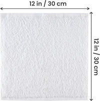 Utopia Towels 24 Pack Cotton Washcloths Set, 100% Ring Spun Cotton, Premium Quality Flannel Face Cloths, Highly Absorbent and Soft Feel Fingertip Towels, White
