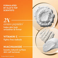 Olay Vitamin C MAX Face Moisturizer, Brightening Cream for Women, Hydrating, Evens Tone, Dark Spot & Hyperpigmentation Reduction, Glowing Skin Care - Niaciniamide, Peptides 1.7 Oz