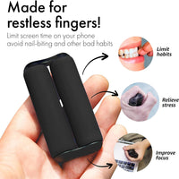 ONO Roller - Handheld Fidget Toy for Adults | Help Relieve Stress, Anxiety, Tension | Promotes Focus, Clarity | Compact, Portable Design (Junior Size/ABS Plastic, Black)