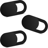 Webcam Cover (3 Pack), 0.03 inch Ultra Thin Laptop Camera Cover Slide for iPhone iPad MacBook Pro Computer iMac Cell Phone PC Accessories Camera Blocker Slider, Great for Privacy - Black