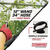 Chapin 20000 Made in USA 1 -Gallon Lawn and Garden Pump Pressured Sprayer, for Spraying Plants, Garden Watering, Weeds and Pests, Polypropylene, Translucent White - Cart Shape