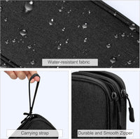 FYY Electronic Organizer, Travel Cable Organizer Bag Pouch Electronic Accessories Carry Case Portable Waterproof Double Layers All-in-One Storage Bag for Cable, Cord, Charger, Phone, Earphone Coffee