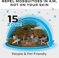 Thermacell Mosquito Repeller Patio Shield; Includes 12-Hour Refill; 15 Foot Zone of Protection; Highly Effective Mosquito Repellent for Patio; Bug Spray Alternative; Scent Free