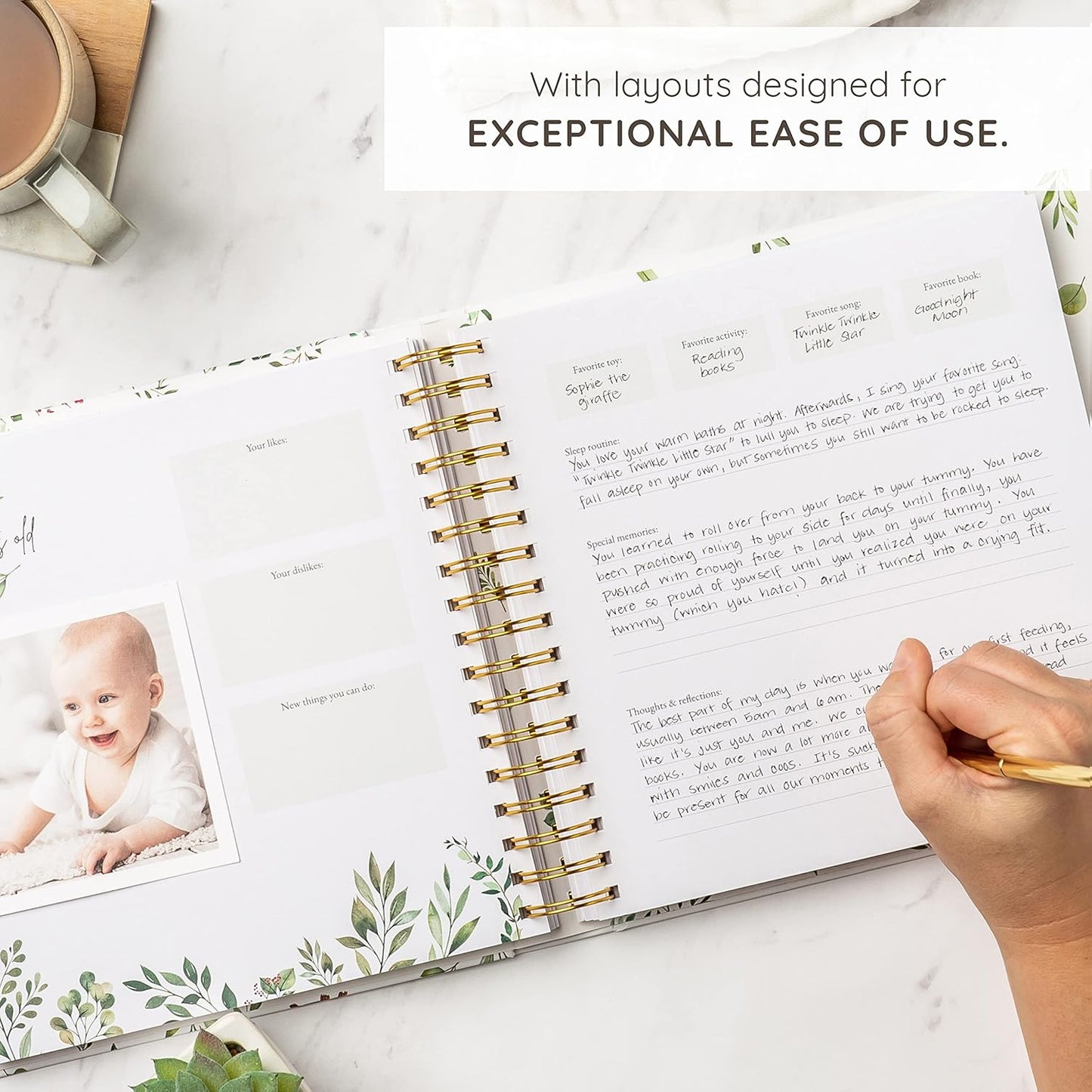 Keepsake Memory Book for Baby Boy or Girl Timeless First 5 Year Baby Book A Milestone Book to Record Every Event from Birth to Age 5 Gender Neutral Journal Scrapbook Photo Album