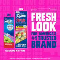 Ziploc Gallon Food Storage Slider Bags, Power Shield Technology for More Durability, 104 Bags Total