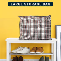 Zuvo Large Laundry Bags with Zip (5-Pack) - Waterproof, Durable, Reusable Storage Solution for Packing, Better than Moving Boxes, 60x50x25 cm