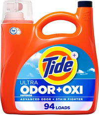 Tide Ultra Odor Defense Plus Oxi Liquid Laundry Detergent, 132 fl oz, 94 Loads, Advanced Odor and Stain Fighting Laundry Detergent Liquid (Packaging May Vary)