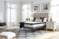 Signature Design by Ashley Queen Size Chime 12 Inch Medium Firm Hybrid Mattress with Cooling Gel Memory Foam for Pressure Relief, Fiberglass Free, Mattress In A Box