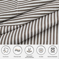 NLUS 2 Pack Kitchen Cooking Aprons, Adjustable Bib Soft Chef Apron with 2 Pockets for Men Women(Black/Brown Stripes)