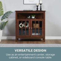 Convenience Concepts Big Sur Highboy TV Stand 36" - Modern Entertainment Center For TVs up to 40", Storage Cabinet for Dining, Living Room, & Entryway, Console Hall Table with Shelves, Espresso