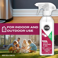STEM Kills Ants, Roaches and Flies: Plant-Based Active Ingredient Bug Spray, Botanical Insecticide For Indoor And Outdoor Use; 12 fl oz (Pack Of 1)