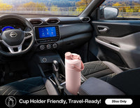 POWCAN 26 oz Insulated Water Bottle with 2-in-1 Straw and Spout Lid, Keep Cold 24H, Leak-Proof, Fits in Car Cup Holder, Stainless Steel Water Bottle for Sports, Travel, and School (Dark Knight)