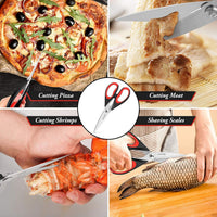 iBayam Kitchen Scissors All Purpose Heavy Duty, Kitchen Utensils Set, Stainless Steel Cooking Utensils Gadgets, Meat Poultry Food Shears Dishwasher Safe Utility Tools Home Gift, with Protective Sheath