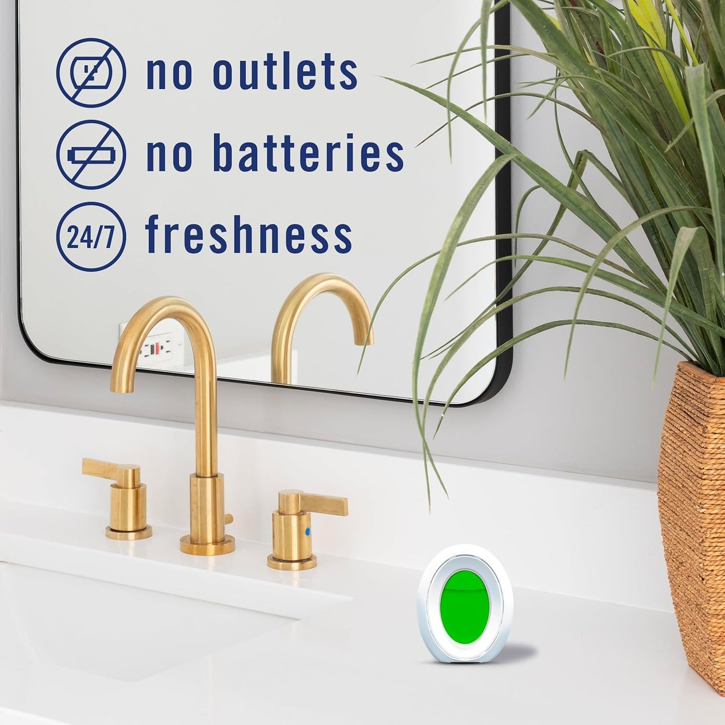 Febreze Bathroom Air Freshener, Odor-Fighting, Plug In Alternative, Air Fresheners for Home and Bathroom and Kitchen, Closet Air Fresheners, Pet & Litter Box Odor Fighter, Gain Original Scent, 4 Count