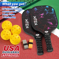Pickleball Paddles, USAPA Approved Fiberglass Surface Pickleball Set with Pickleball Rackets, Pickleball Paddles Set for Men Women