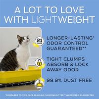 Purina Tidy Cats LightWeight Free and Clean Unscented, Multi-Cat, Clumping, 99.9 Percent Dust Free Cat Litter - 17 lb. Box