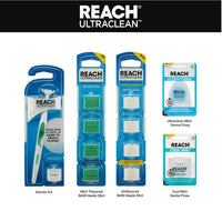 REACH Ultraclean Access Flosser Refill Heads, Mint, Plaque Remover for Teeth, Shred Resistant, for Hard to Reach Areas, Oral Care, PFAS Free, for Adults & Kids, 1 Pack, 28 Count