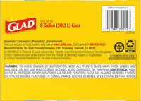 Glad Medium Kitchen Drawstring Trash Bags, 8 Gal, Fresh Clean Scent, 80 Ct (Package May Vary)