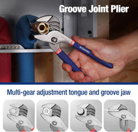 7-piece WORKPRO Pliers Set with Groove Joint, Long Nose, Slip Joint, Linesman, and Diagonal Pliers for DIY & Home Use