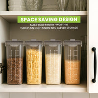 Utopia Kitchen Cereal Containers Storage Set – 4 Pack 4L(135.2 oz) Airtight Food Storage Containers with Lids, BPA-Free Cereal Dispensers for Pantry Organization and Storage (Clear)