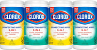Clorox Disinfecting Cleaning Wipes Variety Pack, 75 Count Each, Pack of 4 (Package May Vary)