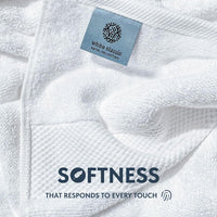 Luxury White Hand Towels - Soft 100% Turkish Cotton | Highly Absorbent Hotel spa Bathroom Towel Collection | 16x30 Inch | Set of 6