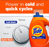 Tide Liquid Laundry Detergent, HE Compatible, Original Scent, 80 loads, 105 fl oz