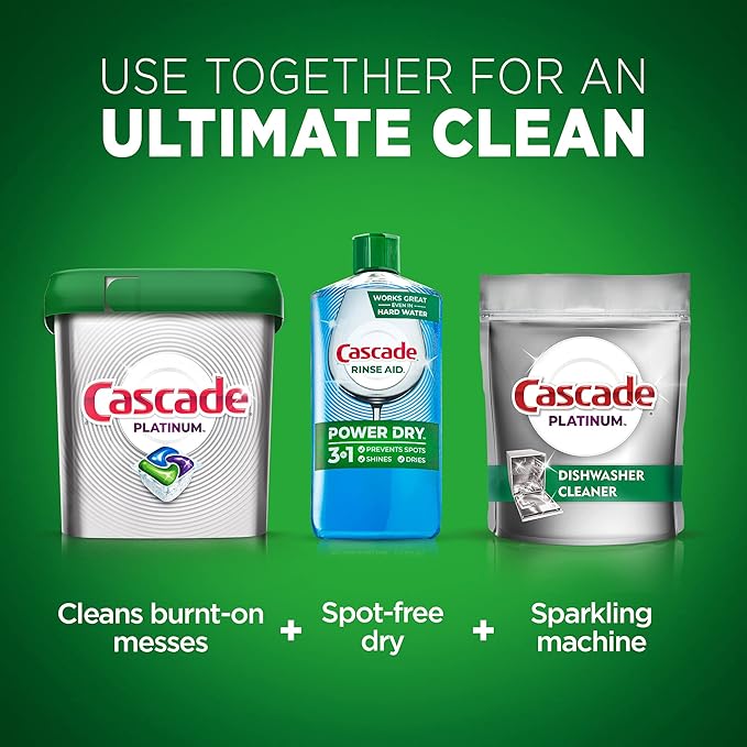 Cascade Platinum Dishwasher Rinse Aid, 8.45 fl oz