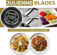 Gramercy Adjustable Mandoline Food Slicer, Mandoline Slicer for Kitchen, Mandolin, Potato, Tomato, Carrot, Vegetable, Fruit and Onion Cutter - Stainless Steel - INCLUDING 1 Pair Cut-Resistant Gloves