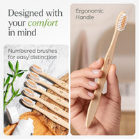 Bamboo Toothbrushes 10 Pack - BPA Free Soft Bristles Toothbrushes, Eco-Friendly, Natural Wooden Toothbrush