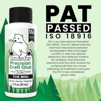 Bearly Art Precision Craft Glue - The Mini - 2fl oz with Tip Kit - Acid Free Archival - Strong Hold Adhesive - Ideal for Fine Paper Crafting Scrapbooking and Card Making - Made in USA