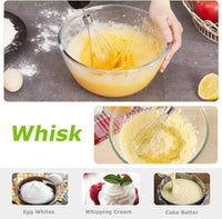 Bonsenkitchen Stainless Steel Hand Blender, 4-in-1 Stick Blender 1000W, 20 Speed Adjustable, with Whisk, 500ml Chopper and 700ml Measuring Cup, Food Processor